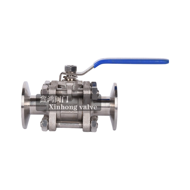 3 Piece/PC Quick-Install Manual Sanitary Clamp End Ball Valve