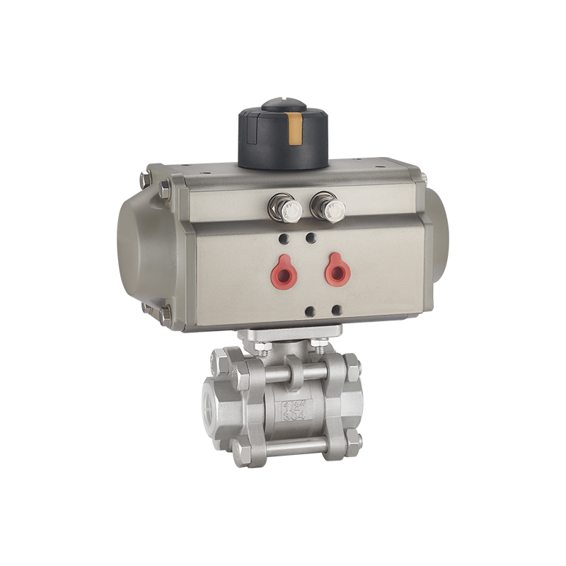 3 Piece/PC Stainless Steel Screw End Platform Ball Valve With Padmounting Pad