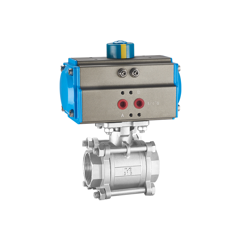 3 Piece/PC Stainless Steel Screw End Platform Ball Valve With Padmounting Pad