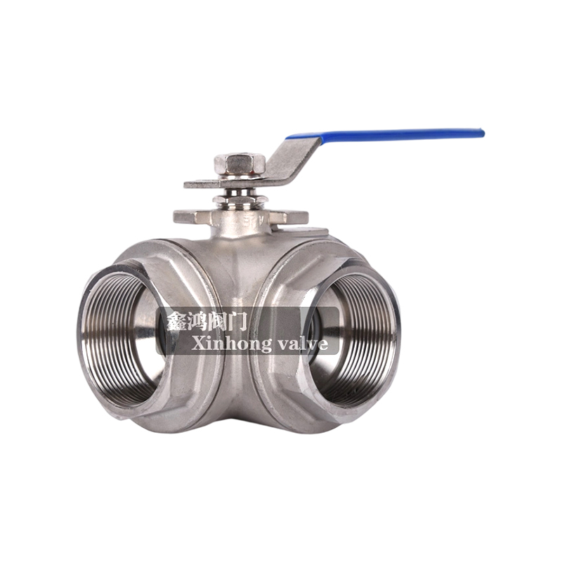 T/L Port 3-Way Manual Stainless Steel Screw Ball Valve