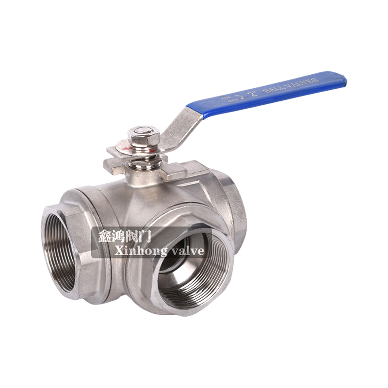 T/L Port 3-Way Manual Stainless Steel Screw Ball Valve