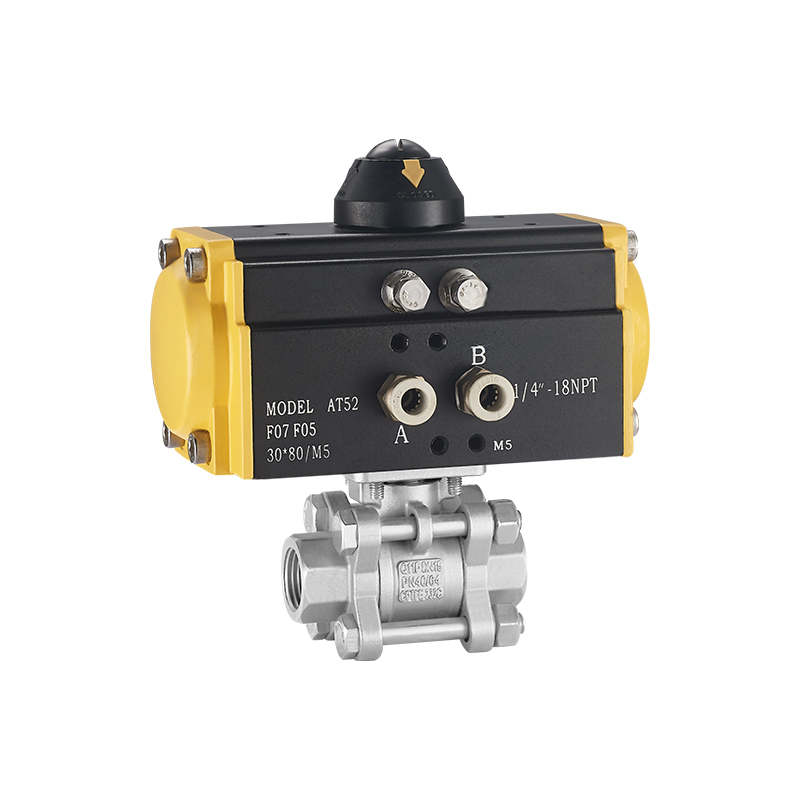 3 Piece/PC Manual Stainless Steel Flange Ball Valve With ISO Mounting Pad