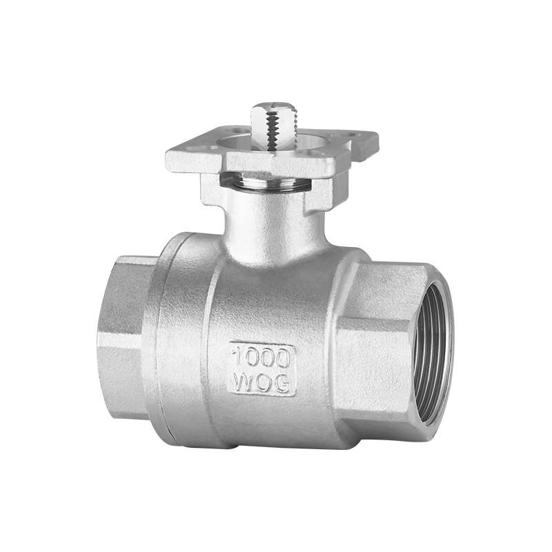 2 Piece/PC 304/316 Stainless Steel Manual Flange Ball Valve with Mounting Pad