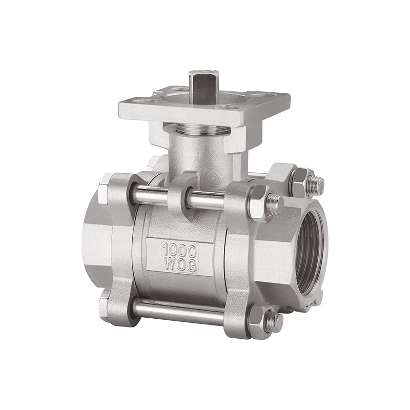 3 Piece/PC Manual Stainless Steel Flange Ball Valve With ISO Mounting Pad